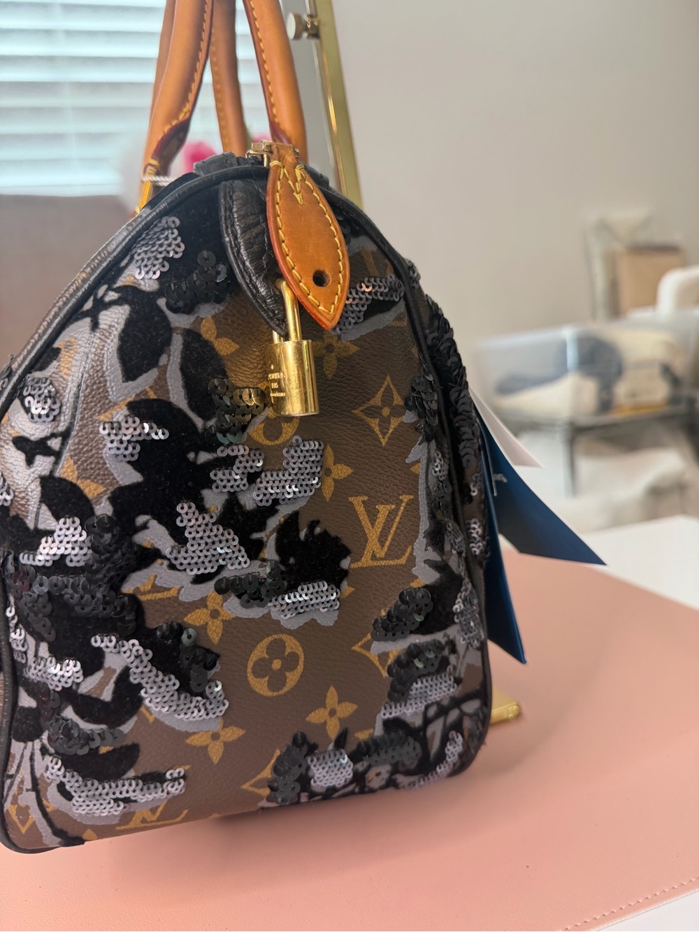 Louis Vuitton Limited Edition Monogram Fleur de Jais Speedy 30 eBay COA *Rare* - Picture 5 of 13